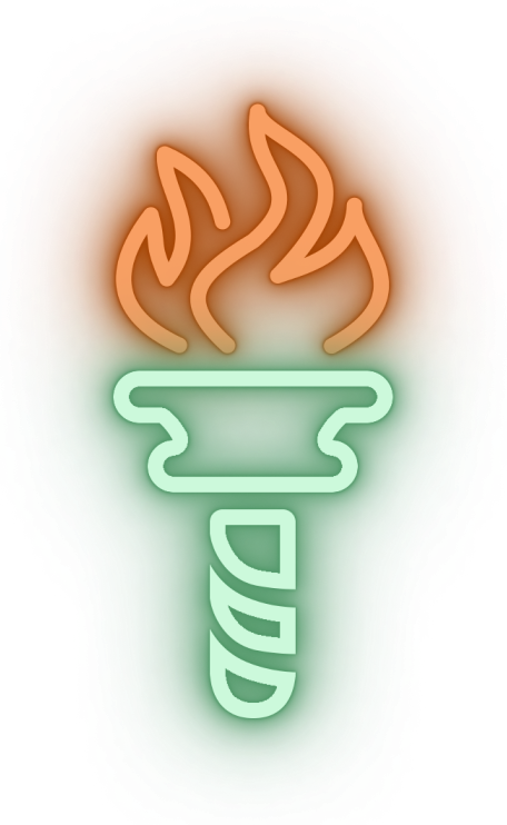 LIT ONES torch logo for mobile header